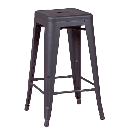 Banqueta empilhável de metal em aço (68cm) - Bistro