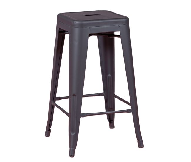 Taburete metálico apilable de acero (68cm) - bistro