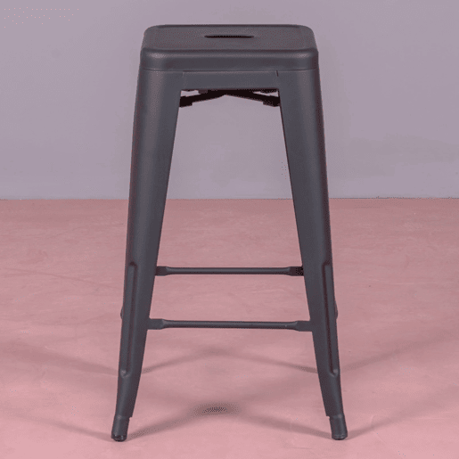 Banqueta empilhável de metal em aço (68cm) - Bistro