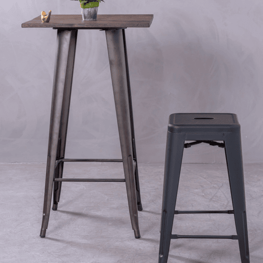 Banqueta empilhável de metal em aço (68cm) - Bistro