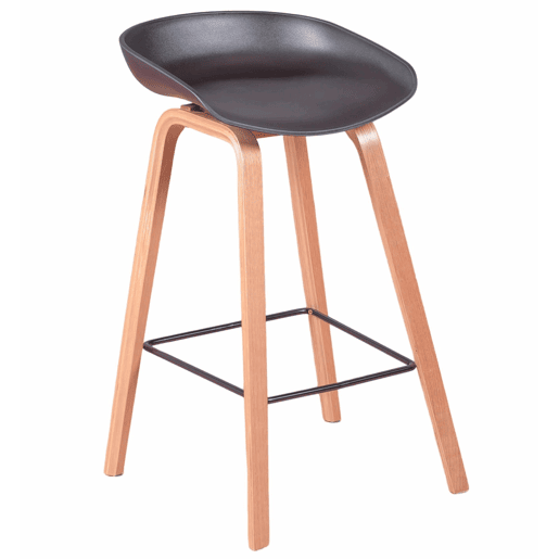 Banqueta nórdica com pernas em faia (63cm) - Daxer