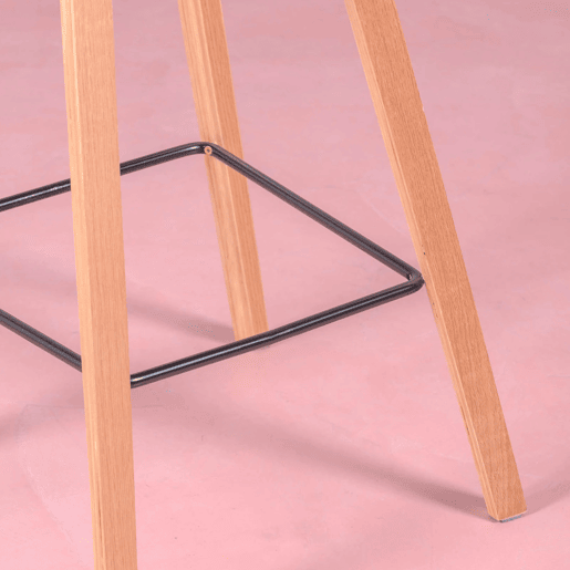 Banqueta nórdica com pernas em faia (63cm) - Daxer