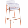 Banqueta de design estofada em veludo e pernas douradas - Cruiser