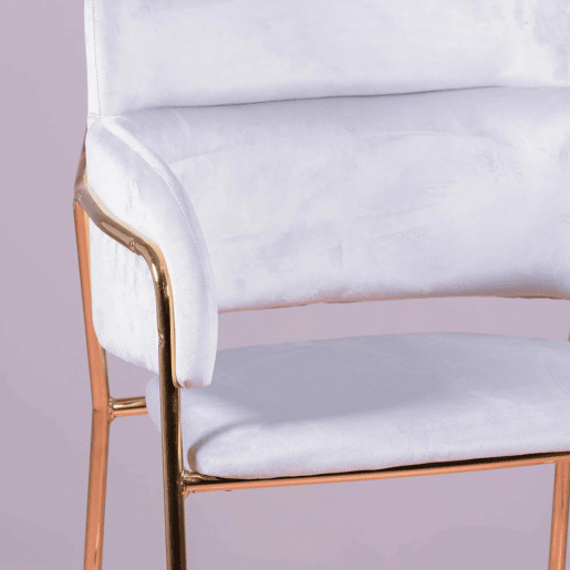 Banqueta de design estofada em veludo e pernas douradas - Cruiser