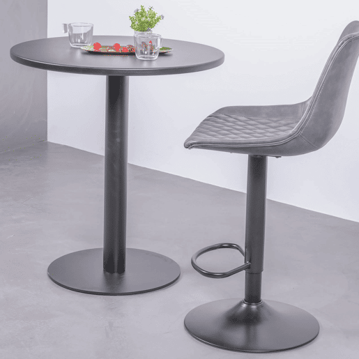 Mesa alta industrial em aço com 76 cm de altura - Brandon