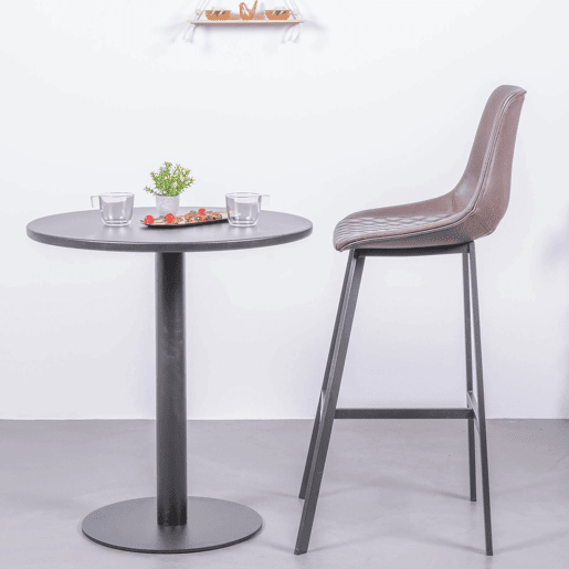 Mesa alta industrial em aço com 76 cm de altura - Brandon