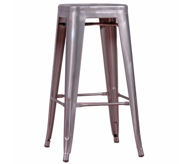 Taburete metálico apilable de acero (68cm) - bistro