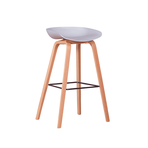 Banqueta nórdica com pés em madeira de faia (75cm) - Daxer