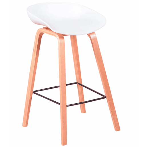 Banqueta nórdica com pernas em faia (63cm) - Daxer