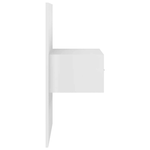vidaXL Mesa de cabeceira montagem na parede branco