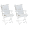 Conjunto de 2 almofadas de encostoassento MAUI 40 x 54 cm Branco creme