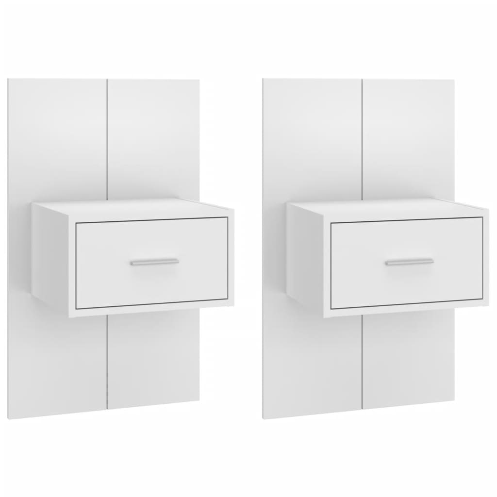 2 Mesitas de noche de pared 48 Blanco