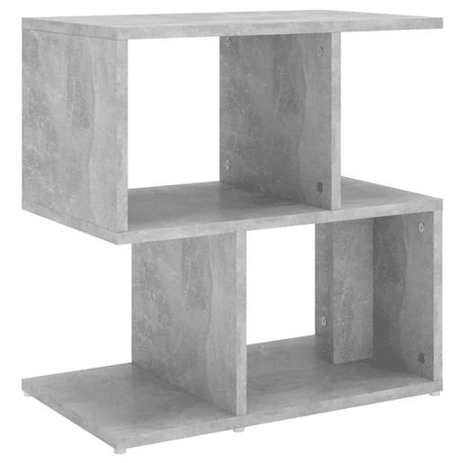 vidaXL Mesa de cabeceira derivados de madeira cinzento cimento