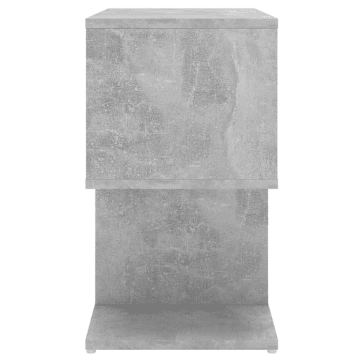 vidaXL Mesa de cabeceira derivados de madeira cinzento cimento