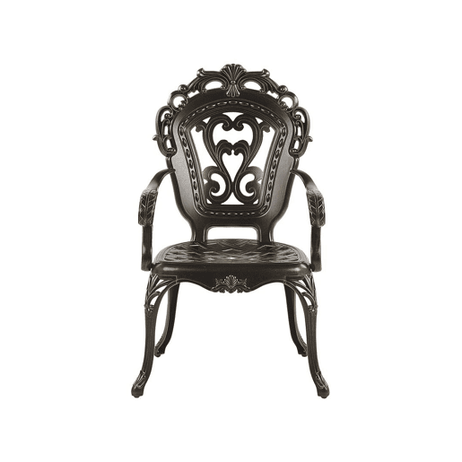 Conjunto de refeições de jardim 4 lugares SAPRI com guarda-sol (16 opções) Metal Castanho escuro