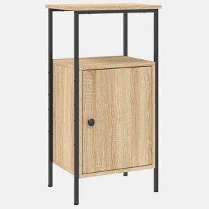 vidaXL Mesa de cabeceira 41x31x80 cm derivados madeira carvalho sonoma