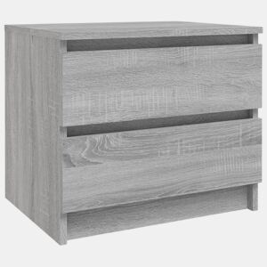 vidaXL Mesa cabeceira 50x39x43,5 cm madeira processada sonoma cinza