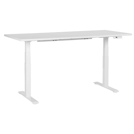 Secretária de pé ajustável eletricamente DESTINES Branco 180 cm 80 cm