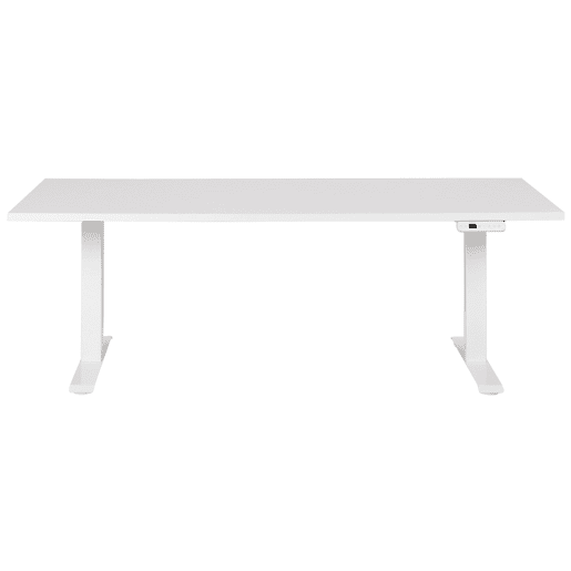 Secretária de pé ajustável eletricamente DESTINES Branco 180 cm 80 cm