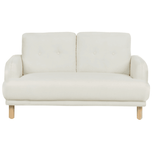 Sofá TUVE Tecido Branco creme 2 lugares