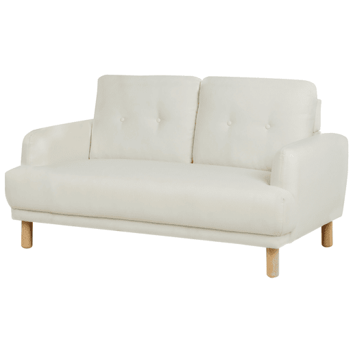 Sofá TUVE Tecido Branco creme 2 lugares