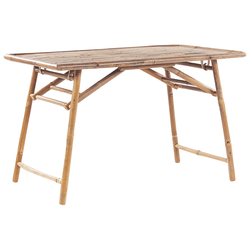 Mesa de refeição de jardim MOLISE 120 cm 69 cm Madeira de bambu Castanho claro