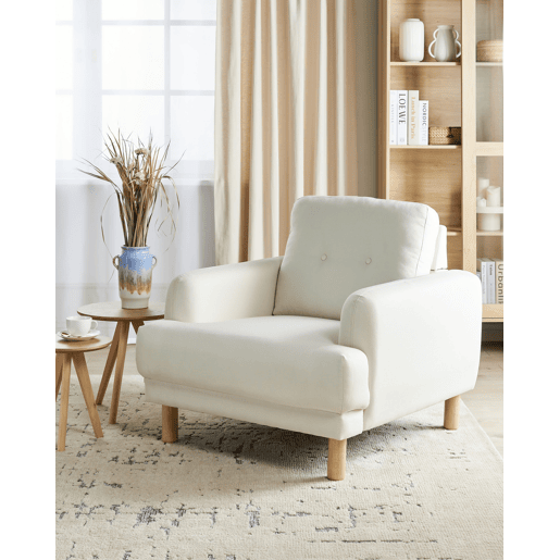 Poltrona TUVE Tecido Branco creme