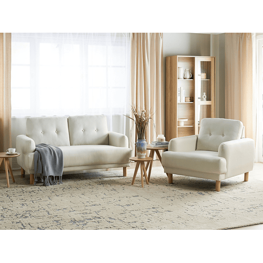 Poltrona TUVE Tecido Branco creme