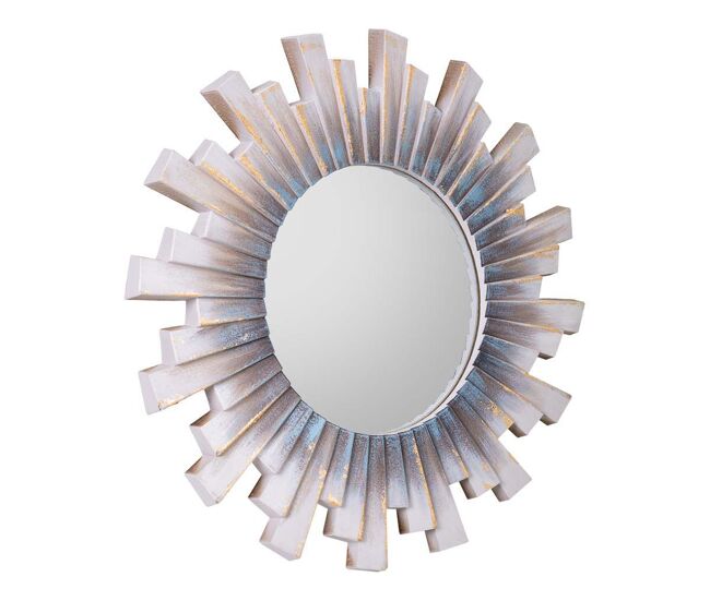 Espejo con relieve blanco 55x55x2.5