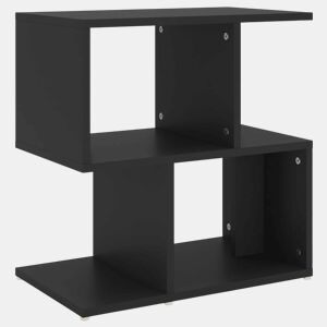 vidaXL Mesa de cabeceira 50x30x51,5 cm derivados de madeira preto