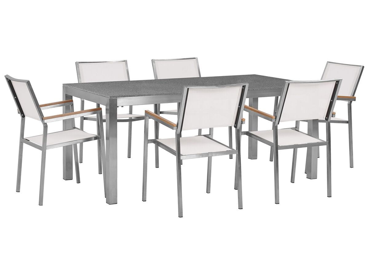 Beliani Conjunto de comedor GROSSETO Gris