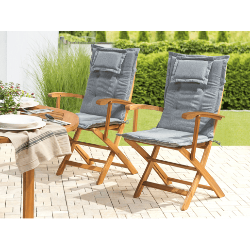Conjunto de 2 almofadas de encostoassento MAUI 40 x 54 cm Cinzento