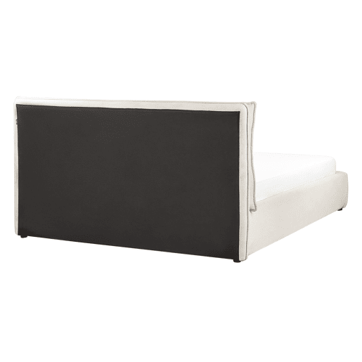 Cama baú Tecido BAJONNA 160 x 200 cm Creme claro