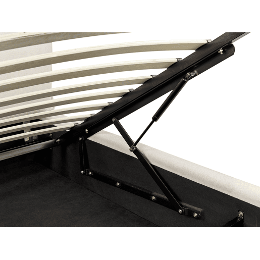 Cama baú Tecido BAJONNA 160 x 200 cm Creme claro