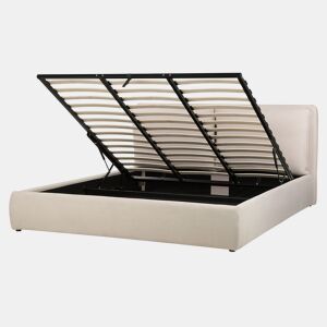 Cama baú Tecido BAJONNA 180 x 200 cm Creme claro