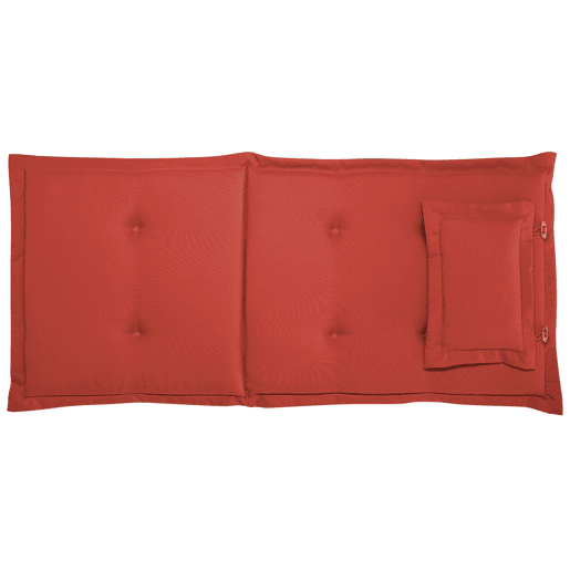 Conjunto de 8 almofadas de encostoassento MAUI 40 x 54 cm Vermelho escuro