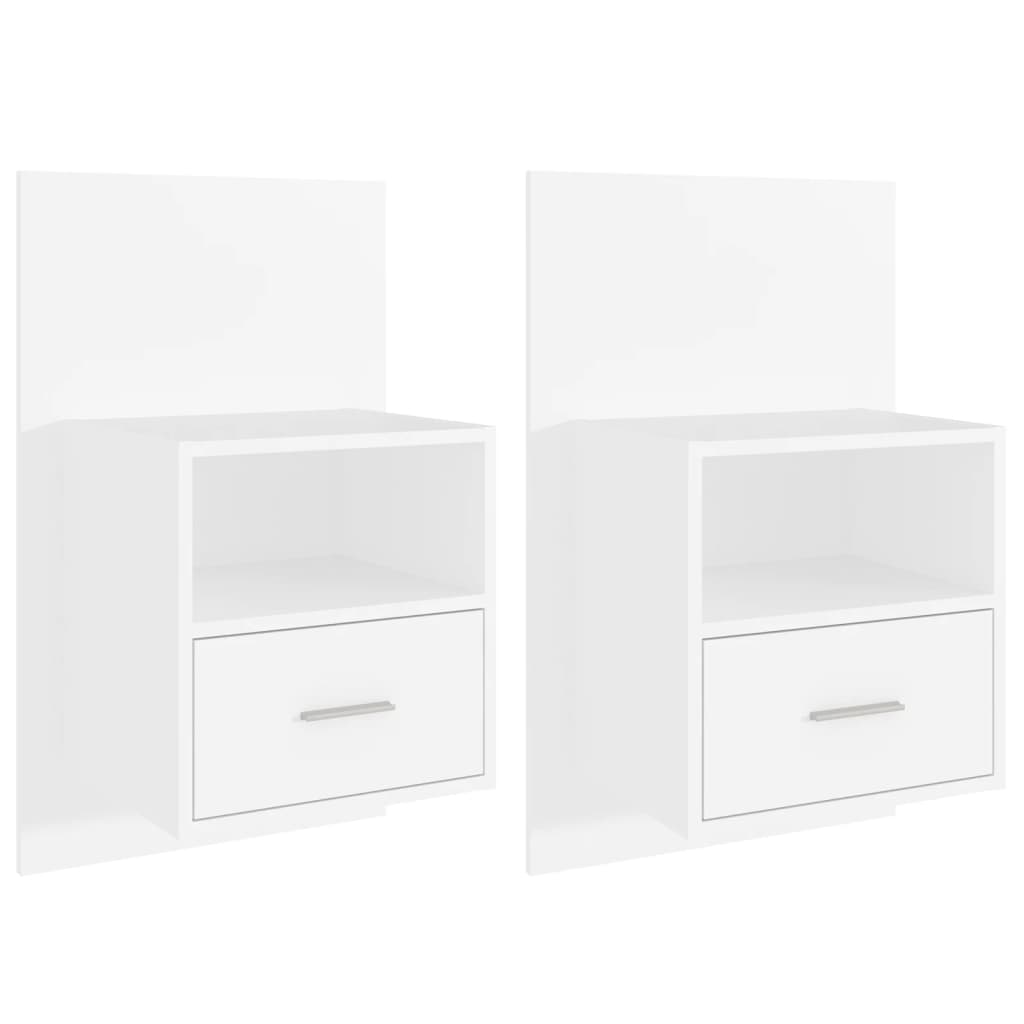 2 Mesitas de noche de pared 48 Blanco