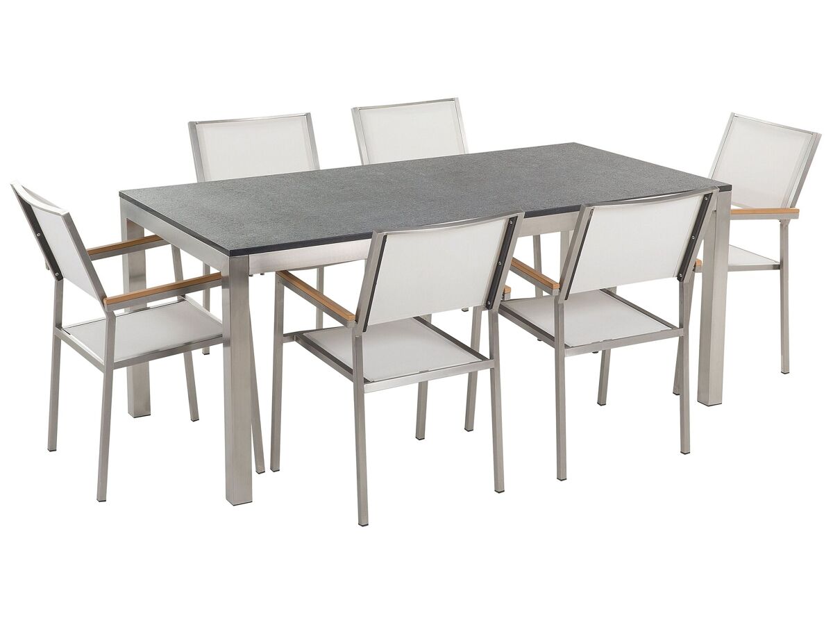 Beliani Conjunto de comedor GROSSETO Blanco