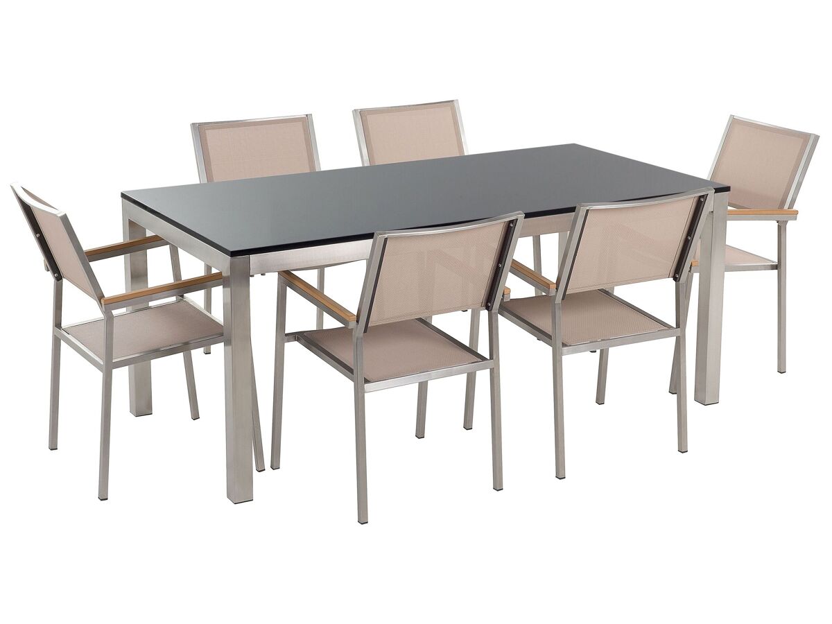 Beliani Conjunto de comedor GROSSETO Negro