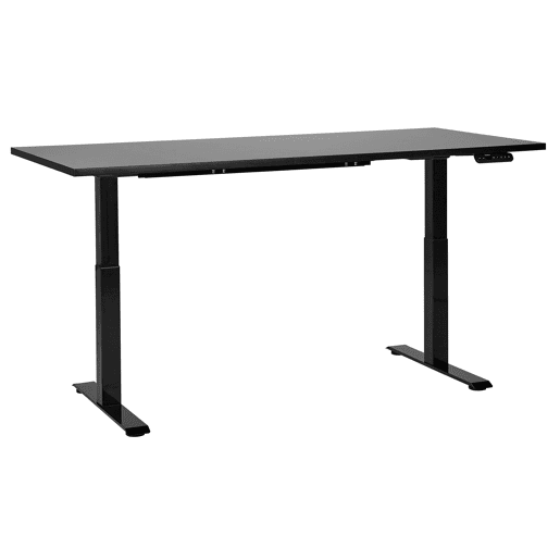 Secretária de pé ajustável eletricamente DESTINES Preto 180 cm 80 cm
