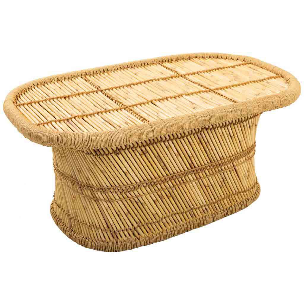 Mesa auxiliar de bambú