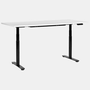 Secretária de pé ajustável eletricamente DESTINAS BrancoPreto 180 cm 80 cm