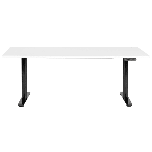 Secretária de pé ajustável eletricamente DESTINAS BrancoPreto 180 cm 80 cm