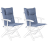 Conjunto de 2 almofadas de encostoassento MAUI 40 x 54 cm Azul