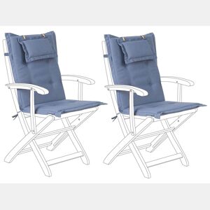 Conjunto de 2 almofadas de encostoassento MAUI 40 x 54 cm Azul