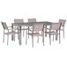 Beliani Conjunto de comedor GROSSETO Beliani Conjunto de comedor GROSSETO Blanco