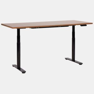 Secretária de pé ajustável eletricamente DESTINAS CastanhoPreto 180 cm 80 cm