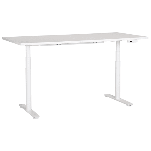 Secretária de pé ajustável eletricamente DESTINAS Branco 180 cm 80 cm