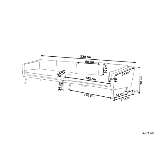 Beliani Sofá de jardim Poliéster LORETELLO