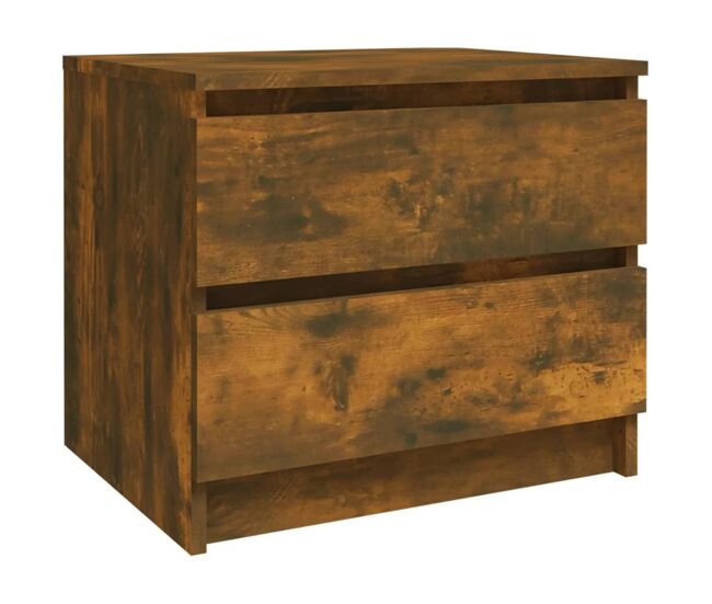 Vidaxl mesita noche madera contrachapada roble ahumado 50x39x43,5 cm